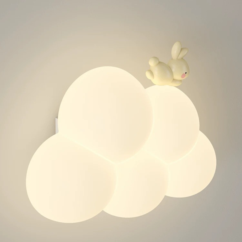 Baby Nursery Wall Lights - クリームスタイル漫画クリエイティブ寝室ベッドサイドクラウドウォールライト寝室ベッドサイド子供部屋リビングルーム玄関通路