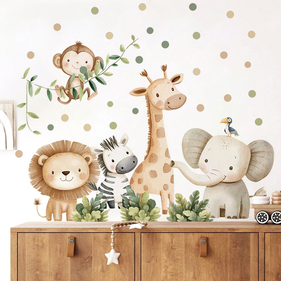 自由奔放に生きる森の動物ウォールステッカーキッズルーム用男の - Baby Girl Nursery Quotes のレビューと価格