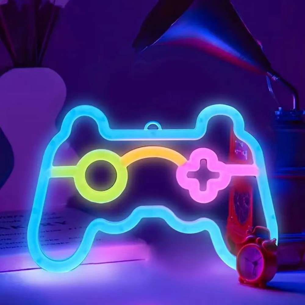 1個 USB給電式ゲームコントローラーネオンサインLEDライ - Baby Nursery Wall Lights のレビューと価格