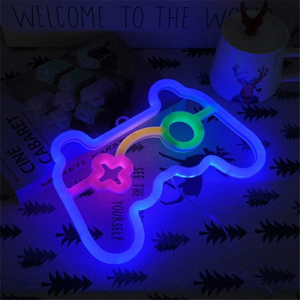 1個 USB給電式ゲームコントローラーネオンサインLEDライ - Baby Nursery Wall Lights のレビューと価格