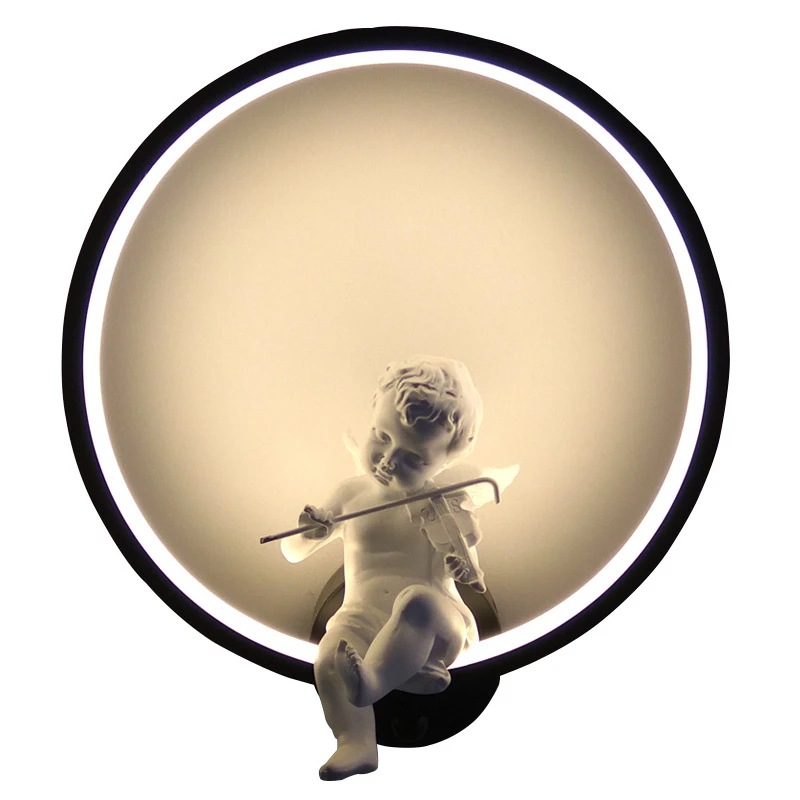 北欧暖かいエンジェルウォールランプモダンなリビングルーム寝室 - Baby Nursery Wall Lights のレビューと価格