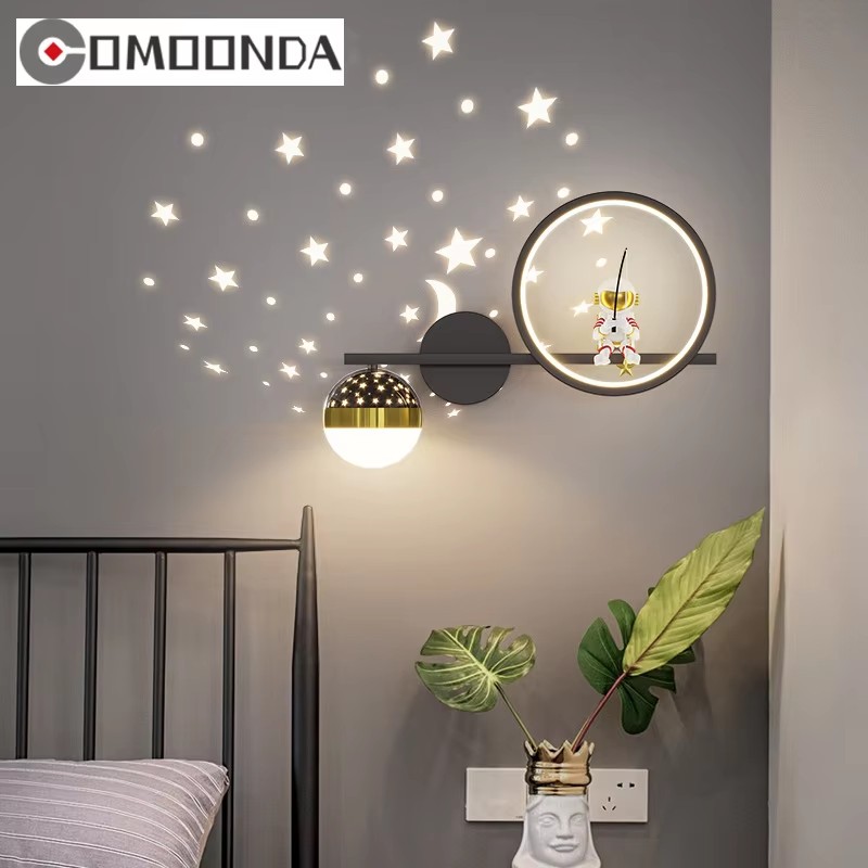 家の装飾スタープロジェクターウォールランプ LED メタルボ - Baby Nursery Wall Lights のレビューと価格